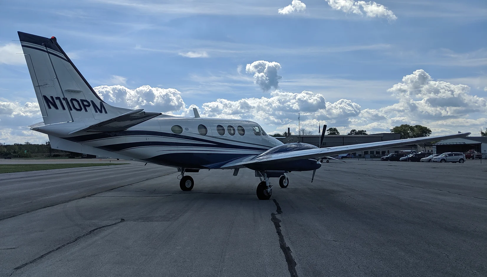 King Air C90B Rear side view | Griffing Private Air Charter Plane Flying Service in Port Clinton Ohio