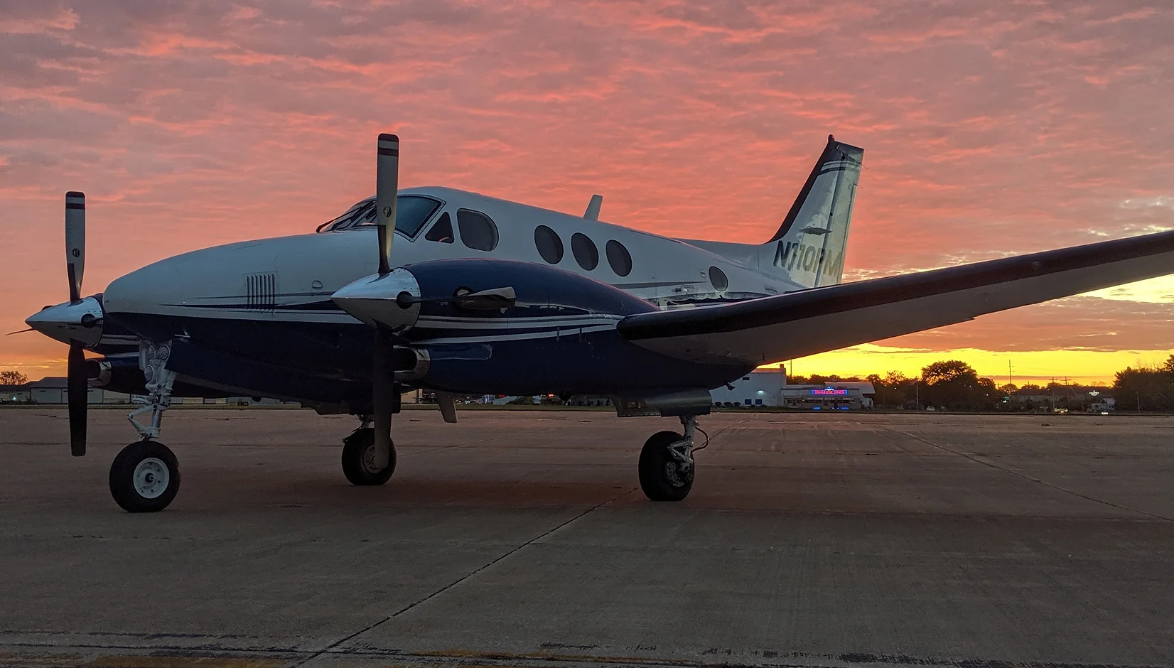 King Air C90B Front side view | Griffing Private Air Charter Plane Flying Service in Port Clinton Ohio