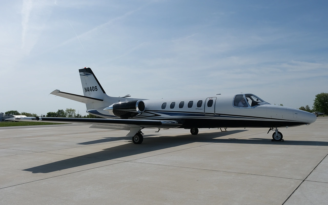 Citation II 3/4 view | Griffing Private Air Charter Jet/Plane Flying Service in Port Clinton Ohio 